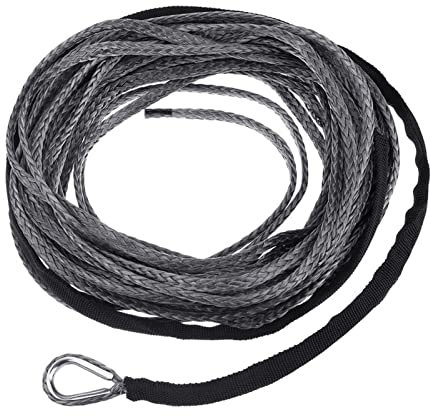 BAtlam Anchor Rope 30800lbs Car Outdoor Accessories Truck Boat Emergency Replacement 12 Strand String Synthetic Winch Rope Cable 12mmx26m (Grey)