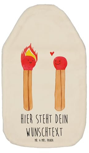 Mr. & Mrs. Panda Personalisierte Wärmflasche Streichhölzer - Weiß