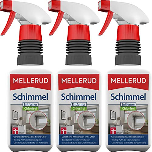 MELLERUD Schimmel Entferner | Set 3 Stück á 0,5 l | Chlorfrei | Gegen Schimmel