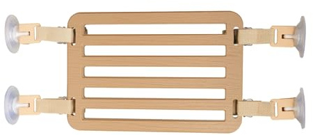Big Girl Spa Essentials Repose-pieds de baignoire - Accessoires de baignoire de luxe antidérapants pour se détendre - Grès imitation bois