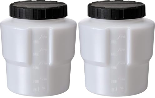 Einhell Original Farbbehälter 800 ml (passend für Einhell Farbsprühsystem TC-SY 400 P, TC-SY 500 P, TC-SY 600 S, TC-SY 700 S), (L x B x H) 122 x 116 x 138 mm (Packung mit 2)