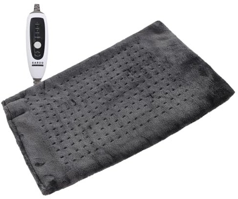 Heating Pad for Back Pain & Cramps Relief, Moist Heat Pads for Neck, Shoulder, Knee, Leg, Portable Heated Pad with 4 Heat Settings, Auto Off, 12×15, Dark Grey, Birthday Gifts for Women Men