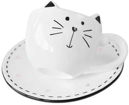 MAGICLULU Tasse à Café Céramique Avec Soucoupe Mug à Thé Et Cappuccino Set De Tasses Pour Maison Bureau