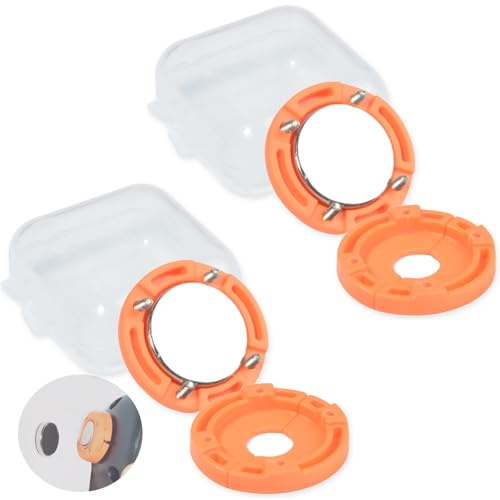 HYS Mobile Radio Mic Lautsprecher Magnetische Halterung kompatibel für CB/VHF/UHF Zwei-Wege-Funkgerät Scanner Mikrofon, 2 Pack (Orange)