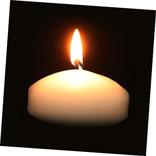 PRETYZOOM 5 Pz candele rotonde candele bomboniere per feste luce soffusa di ricevimento decorative compatte senza nuziale lumino paraffina bianca