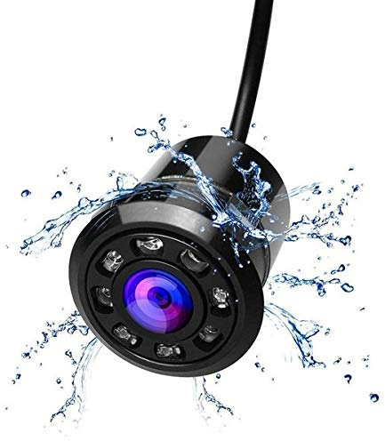 MotorMinds Rückfahrkamera Auto, Universeller 18,5 mm wasserdichte Rückfahrkamera HD 1080P 170° Weitwinkel mit 8LED Nachtsicht für Autos SUV Wohnmobile LKW Vans Wohnmobile Pickup-Anhänge,Schwarz