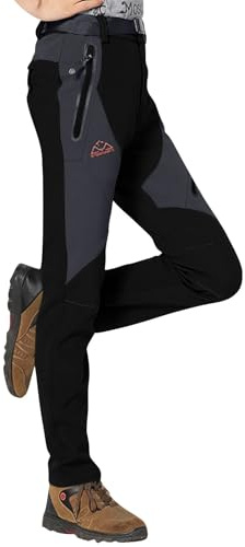 FUPODD Arbeitshose Damen Wanderungen Skihose Wasserdichtes Damenhose Winddicht Outdoor-Hose Frauen Arbeiten Winterwärme Snowboardhose Trekkinghose Slim-Fit Softshellhose Funktionshose Camping