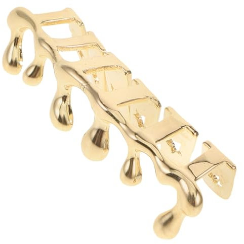 TOVINANNA Teardrop Zähne Vergoldetem Langlebige Zahnverkleidungen Für Kostümpartys Und Maskeraden Stilvolles Accessoire Für Themenevents