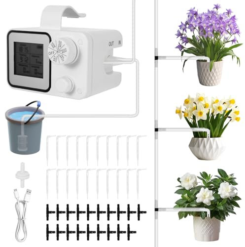 AOZBZ Bewässerungssystem Kit DIY Neueste Indoor USB Pflanzenbewässerungsgerät, Automatisches Bewässerungssystem mit mehreren Kombinationen von automatischen Bewässerungsprogrammen, für