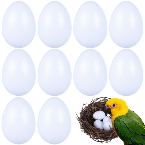 Yardwe 10 StüCk Künstliche Vogeleier für Wellensittiche und Papageien | Realistische Ei-Attrappen, Wiederverwendbar, Für Nester, Vogelzucht und zur Unterstützung des natürlichen Legeverhaltens