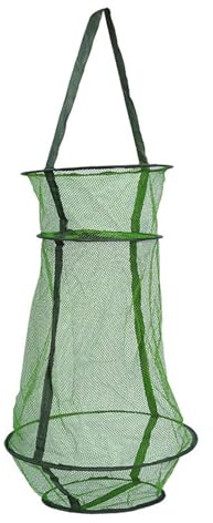 Faltbare Setzkescher, Faltbare Fischreuse Nylon, Fishing Köderfischreuse, Faltbare Köderfischreuse,Fischernetz Für Fangen Aller Fischarten, Krabben, Krebse (1pcs,Grün)