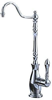 WDSOPK Küchenarmatur Für Umkehrosmoseanlage Mit 360°-Drehung Rettrinkwasserhahn Kupfer Küchenarmatur,Gold(Chrome)