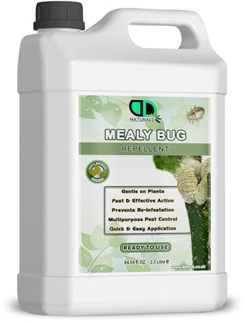 DD Teck Mealybug Killer Repellent for Indoor & Outdoor Plants – Natural Insecticidal Soap for Mealybugs, Aphids, Spider Mites & Whiteflies – Fast-Acting Houseplant Bug Treatment (2.5 Litter)