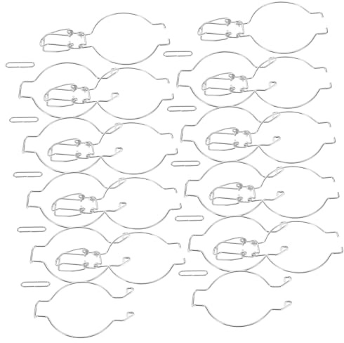 Warmhm 10pièces Attaches Métalliques pour Boîtes Scellées Acier Inoxydable Boucle De Verrouillage pour Bocaux Verre Anneau De Fermeture pour Récipients