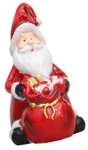 Ornamento di Natale fatto a mano Adorment Santa/pupazzo di neve in resina elegante ornamento di Natale per feste Impostazione domestica Figura di Babbo Natale in piedi