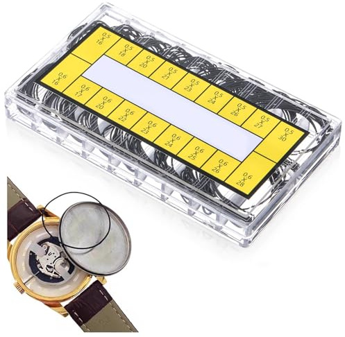 Funngy Guarnizioni Orologi,180 PCS Guarnizioni O-Ring per Orologi Set di Anelli di Tenuta in Gomma Impermeabile Kit per Riparazione Orologi con Strumenti Dimensioni per Sostituzione e Manutenzione