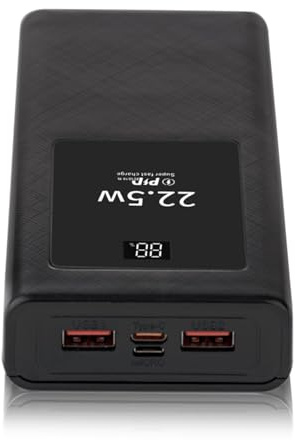 Morain Kit di Custodie per PowerBank da 20000mAh con Ricarica Rapida PD 22.5W Porte USB C Display LED Guscio in Alluminio Portatile da Ricarica Rapida per Batteria di Stoccaggio