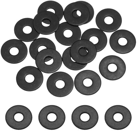 QUARKZMAN 60 Piezas Arandelas Planas M4 DI 14 mm DE Arandelas DE Metal | Acero Inoxidable 304 Zincado Negro, Anillos DE Sellado, Para Tornillos Y Pernos