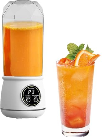 Lpoppcx Mixeur Portable Sans Fil | 550ML Puissant Mixeur à Main Sans Fil pour Shakes,Extracteur de Jus Électrique en Verre de Voyage,Pour Fruits et Légumes Maison Bureau Salle de Sport Camping