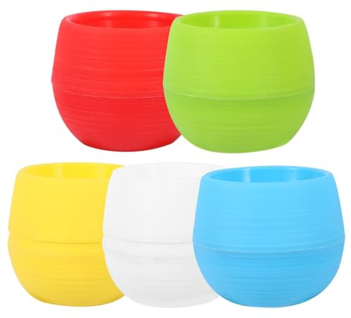 SEWACC Lot de 10 Mini Pots de Fleurs en Argile Colorés pour Cactus et Plantes Succulentes Pots de Fleurs de Bureau Jardinière Intérieure Décorative Jardinage et Loisirs Créatifs