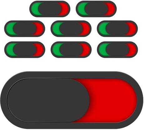 Lurrose Lot de 9 Panneaux Indicateurs Coulissants pour Porte 10x4 Cm en Acrylique Noir, Double Face « »/« Occupé », Panneau Porte Wc Bureau Maison Hôtel, Panneau Confidentialité Présence