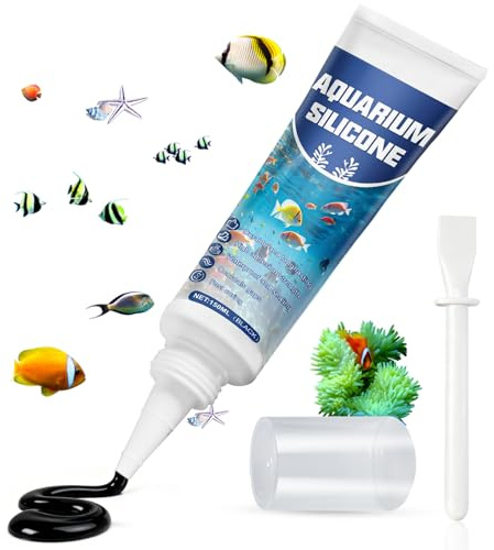 Aquarium Silicone, 150ML Black Sealant Waterproof, Flexible Crack Resistant