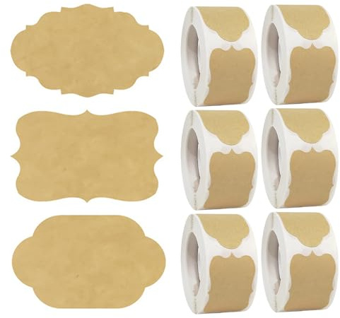 Etikettenaufkleber - selbstklebende Papieraufkleber - selbstklebende Etiketten für Lebensmittelgläser - Für Tüten, Geschenkboxen, Grußkarten, Basteln, Wand, Haushaltsbuch, Vorratsgläser,