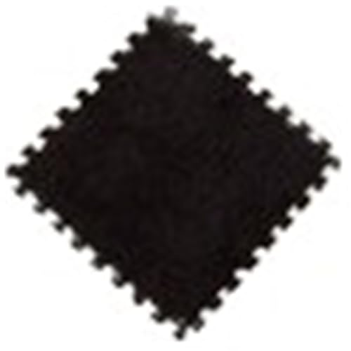 Alfombra de Felpa Suave Alfombra de Felpa Espuma EVA, Rompecabezas, alfombras for habitación, entrelazadas cálidas, Alfombra Infantil(Black,4PCS)