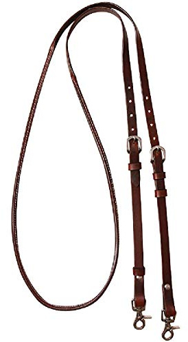 Cashel Company 8 Foot Adjustable Reins w/Rawhide Trim