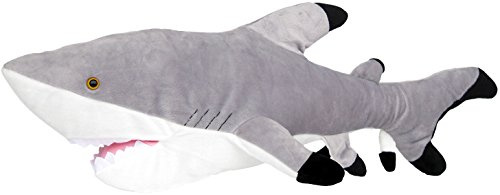 Wagner 6020 - Plüschtier Plüsch Fisch Hai - 93 cm - Schwarzspitzenhai - Kuscheltier Stofftier weisser Hai