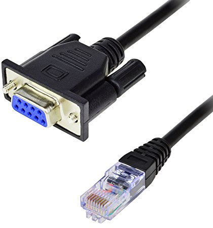 LFHUKEJI RJ45 zu RS232, DB9 9-poliger serieller Schnittstellen-Buchse zu RJ45, CAT5/6-Ethernet-LAN-Konsole, 1.5 meter weiblicher Hafen