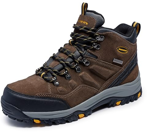Skechers Men's Relment Pelmo, Khaki, 12 Wide