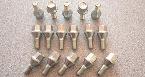 Kit 16 bulloni ruota Fiat Panda Fiorino Qubo Linea dal 2003 in poi Panda 2012 ruote cerchi in acciaio e in lega Farad