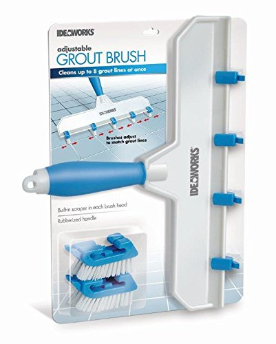 Ideaworks E7629 Grout Cleaning Brush for Tiles Adjustable Style Patch, Multi-Colour