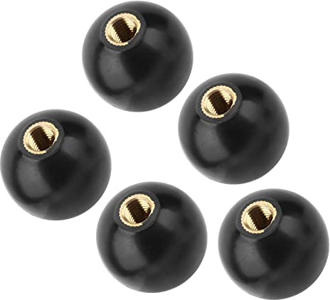 5 Stücke M10 * 35 Schwarz Runde Kugel Bakelit Hebelknopf mit Eingebauter Kupferschraubenmutter