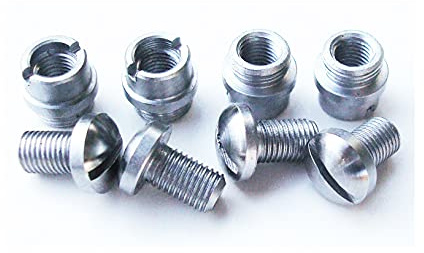 HAISDA 1911 Grip Screws Bushings, M1911 Clones 1911A1 Fits These and Other Standard 1911 .45 .38 Industries Stainless Steel Grip Nut Screws & Bushings,8 pcs