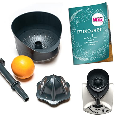 mixcover Saftpresse für Vorwerk Thermomix TM31 Gerät mit Ebook Rezeptheft - Entsafter Orangenpresse elektrisch Zitruspresse Dampfentsafter Orangenpresse entsafter Thermomix Granatapfelpresse