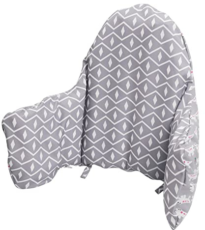 Lomgwumy Kissen für Hochstuhl, Hochstuhl-Kissenpolster/Hochstuhl-Sitzkissen, integriertes aufblasbares Kissen, weich und bequem, Baby sitzt bequemer (graues Krokodil)