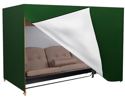 Timisea Hollywoodschaukel Abdeckhaube für GartenSchaukel Schutzhülle Abdeckung Schutzhülle wasserdicht Wetterschutz Universal einsetzbar 210*150*150cm