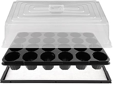 GREEN24 Hydroponik 1224 XXL Profi Zimmergewächshaus hoch mit 24 Töpfen, automatischer Bewässerung für die Anzucht mit Kapillarsystem als Treibhaus Gewächshaus (24XXL)