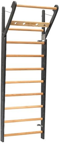 NOHrD Sprossenwand Sport-Thieme Edition | Einzelfeld | mit Ausleger | Esche | 230x80x15 cm | 120 kg Tragkraft | Gymnastik & Rückentraining