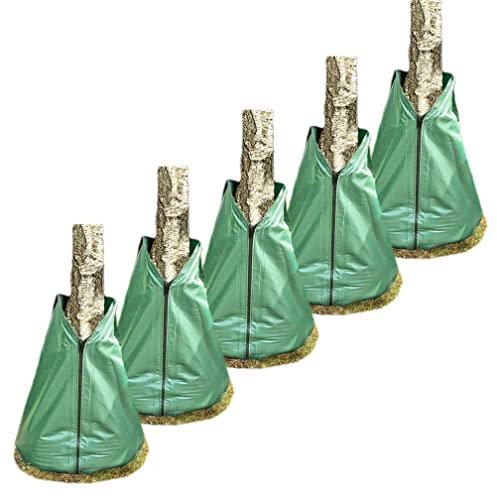 Novatool 5X Säcke für Baumbewässerung 75 Liter Grün Bewässerungsbeutel aus robustem PVC Baumsäcke Bewässerung Baumbewässerung Säcke Wasserbeutel Baum