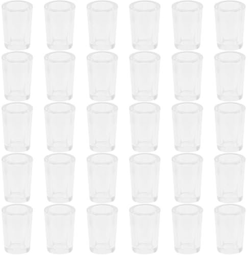 ifundom 30pcs Dollhouse Miniature Cup Plastic Clear Miniature Tumbler Mini Drinking Glasses Water Cup Tea Cups Tiny Mugs Props for Dollhouse Decoration