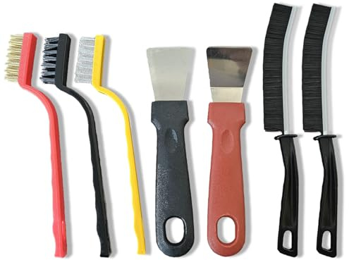 CLJAQZW 7 Pcs Multi-Purpose Crevice Cleaning Brush Tool for Stubborn Kitchen Grease Stains, Bathroom Crevices, Window Gutters, Tiles and Faucets