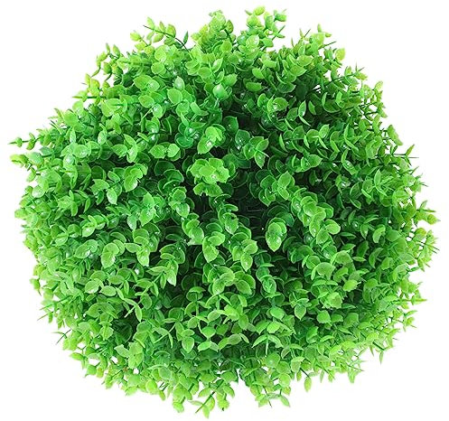 TOPBATHY Eukalyptusgrasball Buchsgras-pflanzendekor Dekorativer Grasball Hängender Pflanzenball Gefälschte Buchsbaumkugel Formschnitt Auf Der Veranda DIY Kranzkugel Künstlich Plastik Decke