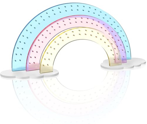 NiHome Ohrringhalter aus Acryl, Regenbogen-Schmuckständer mit 140 Löchern für bis zu 70 Paar Ohrringe, Langlebig und Farbbeständig, Perfekte Aufbewahrung für Ohrringe, Ohrringständer für Frauen