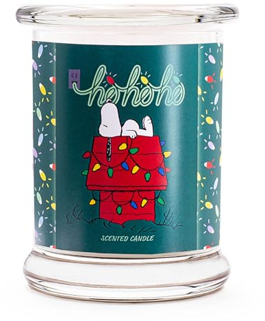 Peanuts Duftkerze im Glas, HoHoHoHo Duftkerze, Geschenk für Frauen, Duftkerze Vanille, Hausdeko, Kerze im Glas mit langer Brenndauer bis 50 Stunden