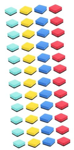 Operitacx 48 Stk Whiteboard-radierer Lehrer Tafellöscher Für Kinder Mini-tafeln Tafelschwamm Mini-whiteboard Bulk-kreide Kinderkreide Mini-zubehör Geschenk Eva Büro Leicht Zu Wischen Magnet