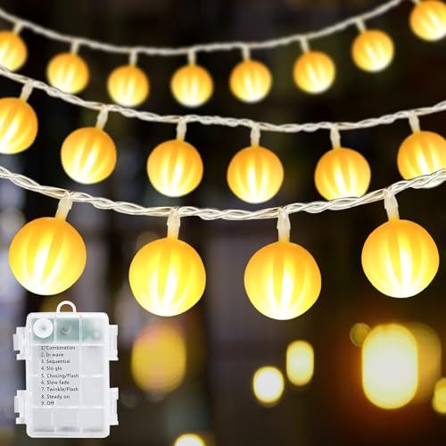 Lichterkette Außen Batteriebetrieben,10M 80 LED Kugel Camping Lichterkette mit 8 Modi IP65 Wasserdichte,Tragbare Lichterkette für Außenbereich Lichterketten für Terrasse,Hochzeit,Party Garten Deko