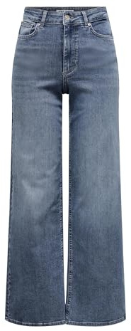 ONLY Female Jeans mit weitem Bein ONLMADISON Hohe Taille Weiter Beinschnitt Jeans